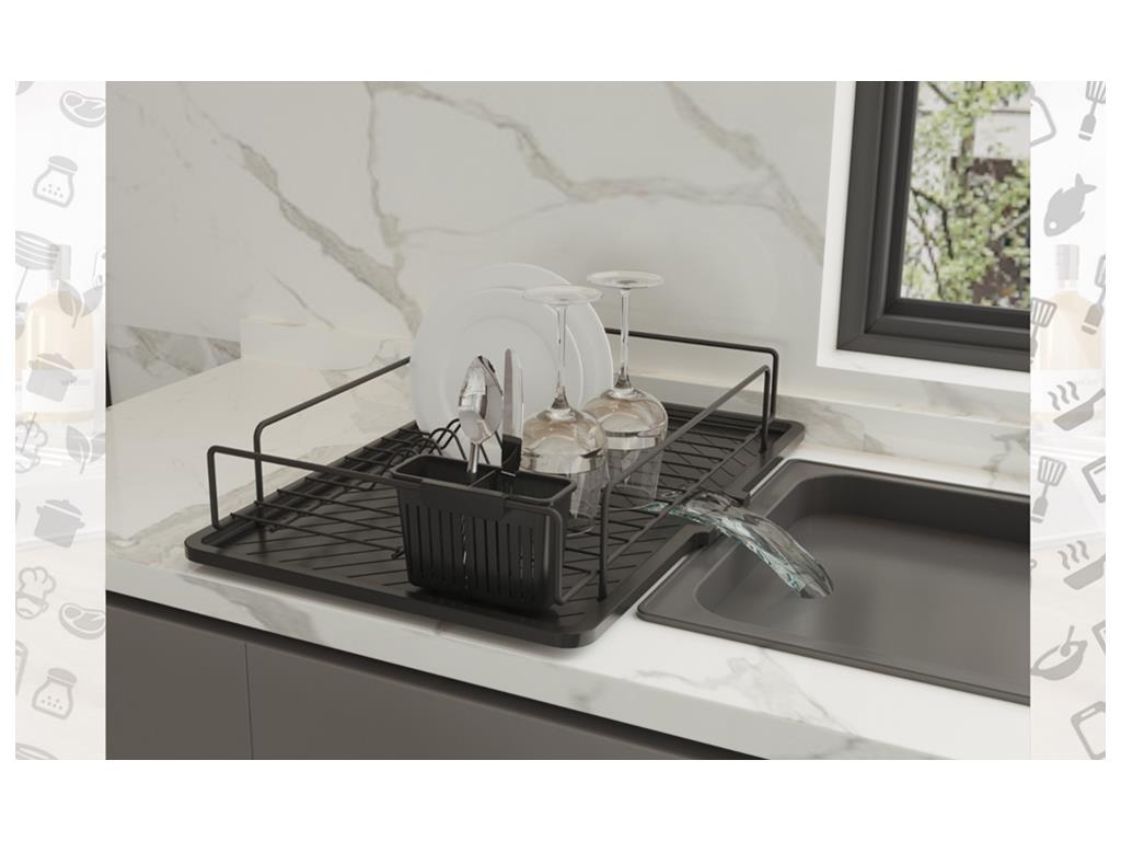 SM110 DISH RACK WITH DRAINER TRAY